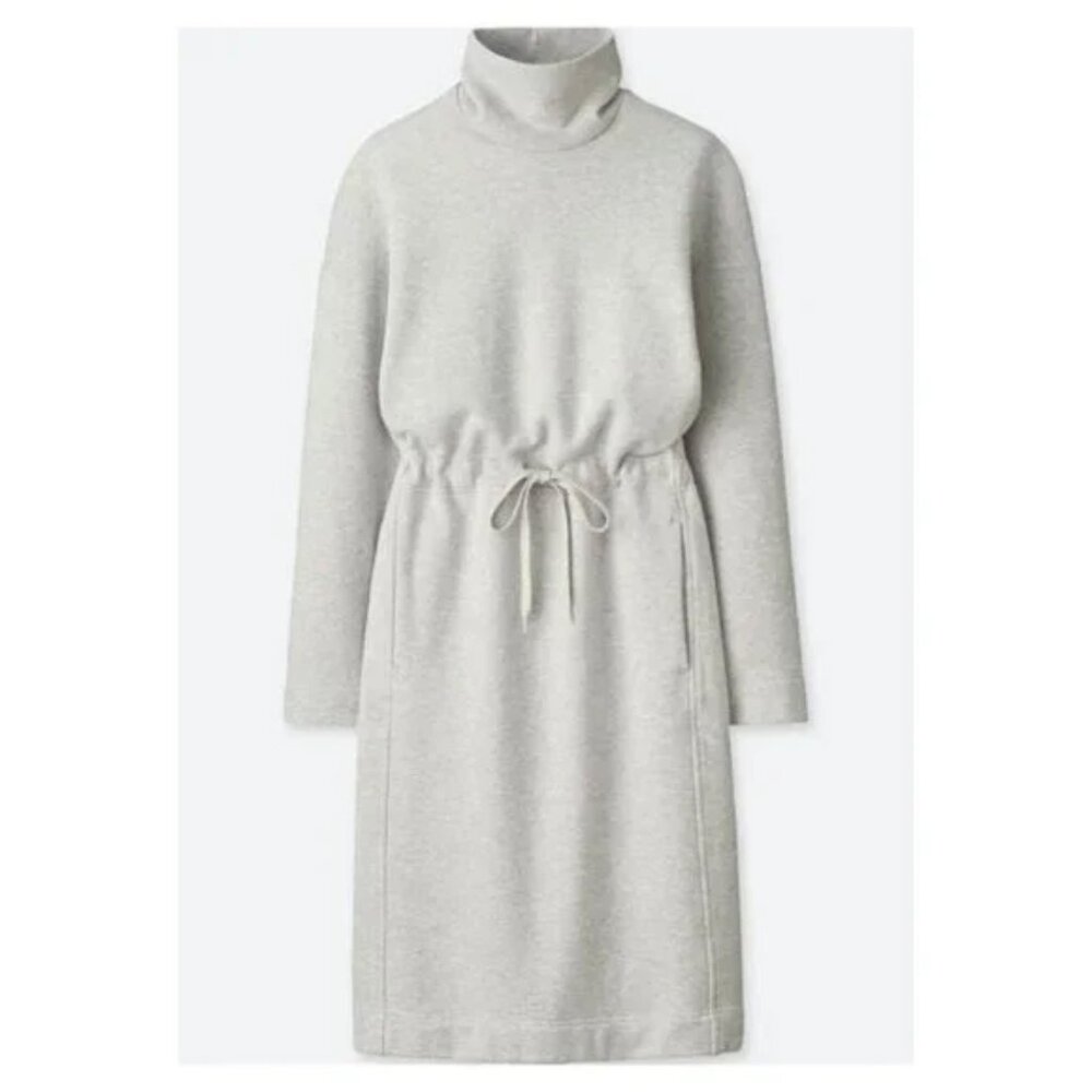 Uniqlo U Women Sweat Turtle Neck Long Sleeve Dress